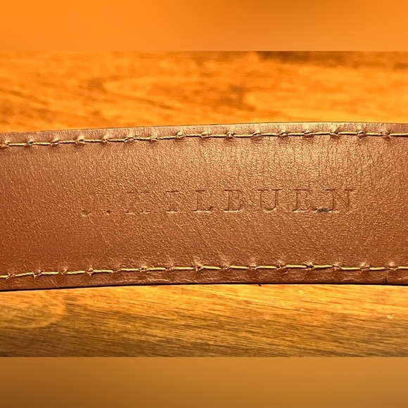 J. Hilburn Custom Suede Leather Belt Mens Sz 42 Navy Blue Made in USA Quality PC - Picture 3 of 7